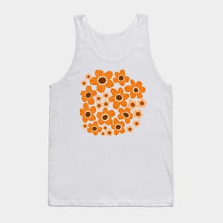 Orange flower power Tank Top